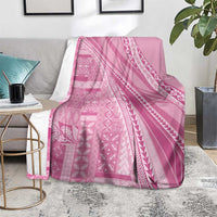 Pasifika Women's Day - Samoa Siapo Malu Tattoo Inspired Blanket Pink LT7 - Polynesian Pride