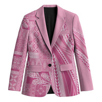 Pasifika Women's Day - Samoa Siapo Malu Tattoo Inspired Blazer Pink LT7 Unisex Pink - Polynesian Pride
