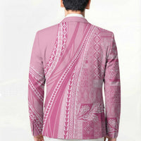 Pasifika Women's Day - Samoa Siapo Malu Tattoo Inspired Blazer Pink LT7 - Polynesian Pride