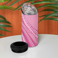 Pasifika Women's Day - Samoa Siapo Malu Tattoo Inspired 4 in 1 Can Cooler Tumbler Pink LT7 - Polynesian Pride