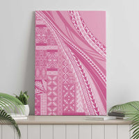 Pasifika Women's Day - Samoa Siapo Malu Tattoo Inspired Canvas Wall Art Pink LT7 - Polynesian Pride