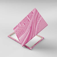 Pasifika Women's Day - Samoa Siapo Malu Tattoo Inspired Canvas Wall Art Pink LT7 With Frame Pink - Polynesian Pride