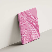 Pasifika Women's Day - Samoa Siapo Malu Tattoo Inspired Canvas Wall Art Pink LT7 - Polynesian Pride