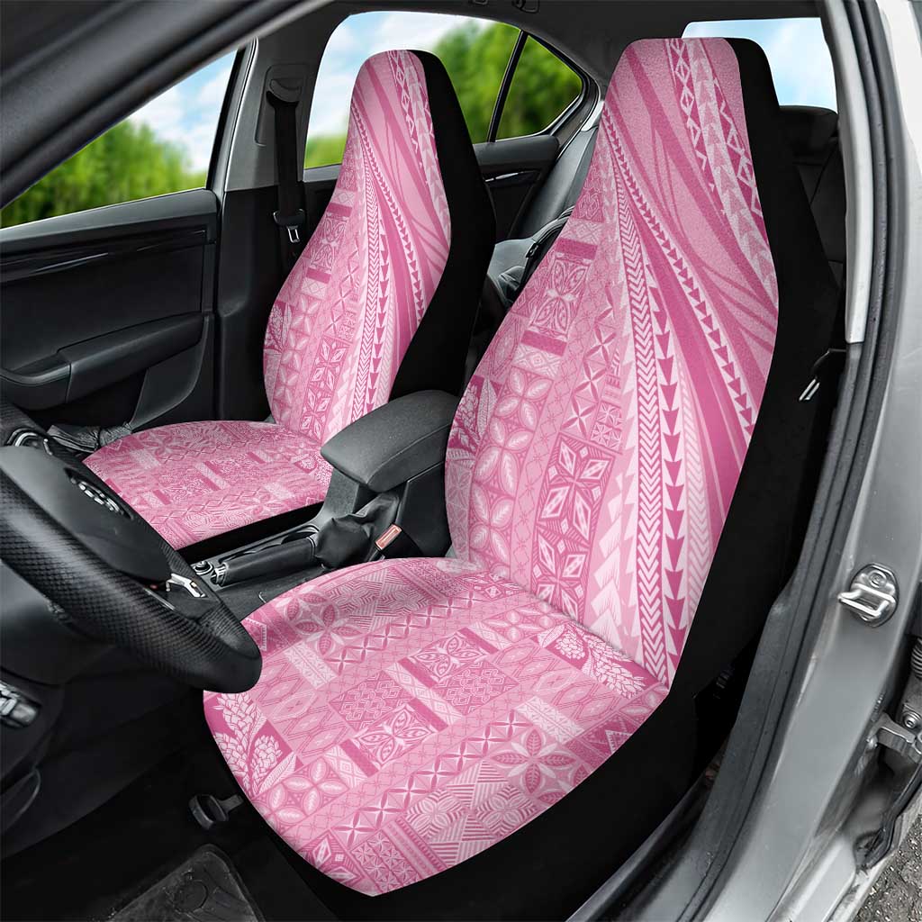 Pasifika Women's Day - Samoa Siapo Malu Tattoo Inspired Car Seat Cover Pink LT7 - Polynesian Pride