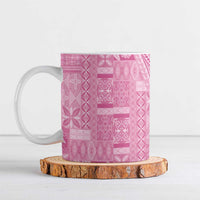 Pasifika Women's Day - Samoa Siapo Malu Tattoo Inspired Ceramic Mug Pink LT7 Pink - Polynesian Pride