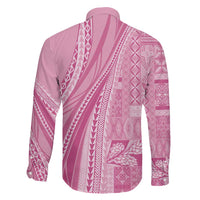 Pasifika Women's Day - Samoa Siapo Malu Tattoo Inspired Family Matching Mermaid Dress and Hawaiian Shirt Pink