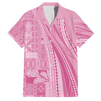 Pasifika Women's Day - Samoa Siapo Malu Tattoo Inspired Family Matching Summer Maxi Dress and Hawaiian Shirt Pink