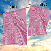 Pasifika Women's Day - Samoa Siapo Malu Tattoo Inspired Garden Flag Pink LT7 - Polynesian Pride
