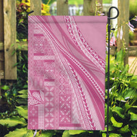 Pasifika Women's Day - Samoa Siapo Malu Tattoo Inspired Garden Flag Pink LT7 Garden Flag Pink - Polynesian Pride