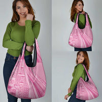 Pasifika Women's Day - Samoa Siapo Malu Tattoo Inspired Grocery Bag Pink LT7 - Polynesian Pride