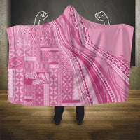 Pasifika Women's Day - Samoa Siapo Malu Tattoo Inspired Hooded Blanket Pink LT7 - Polynesian Pride