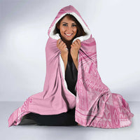Pasifika Women's Day - Samoa Siapo Malu Tattoo Inspired Hooded Blanket Pink LT7 - Polynesian Pride