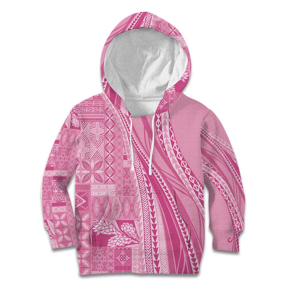 Pasifika Women's Day - Samoa Siapo Malu Tattoo Inspired Kid Hoodie Pink