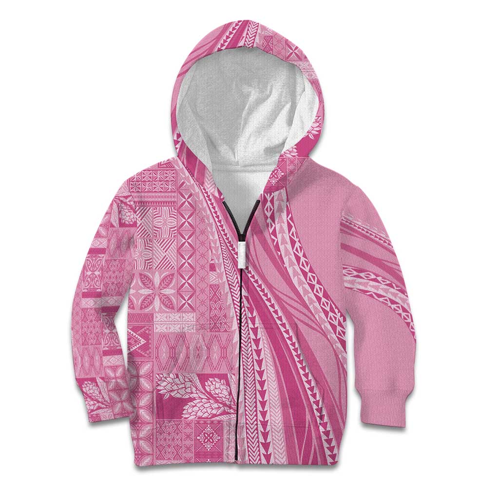 Pasifika Women's Day - Samoa Siapo Malu Tattoo Inspired Kid Hoodie Pink
