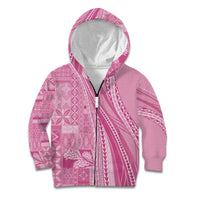 Pasifika Women's Day - Samoa Siapo Malu Tattoo Inspired Kid Hoodie Pink