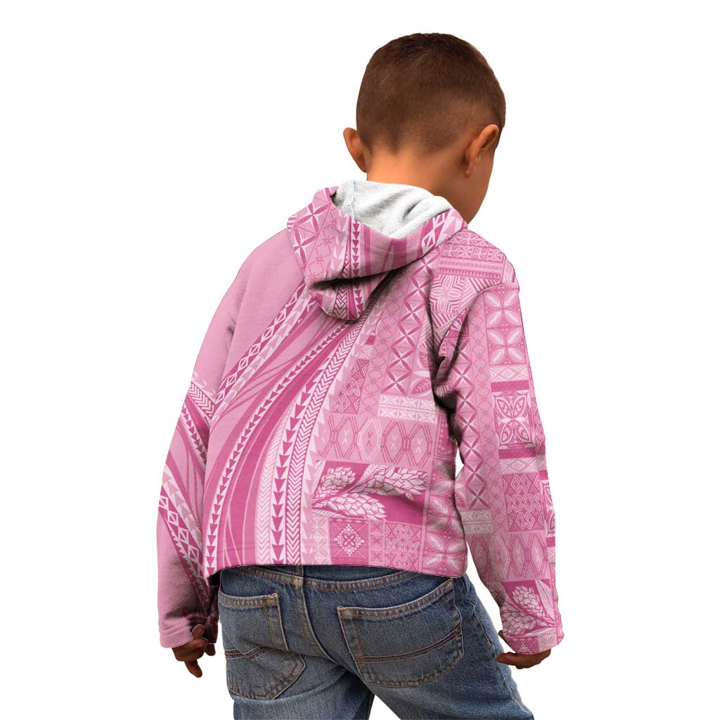Pasifika Women's Day - Samoa Siapo Malu Tattoo Inspired Kid Hoodie Pink