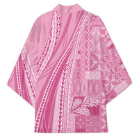 Pasifika Women's Day - Samoa Siapo Malu Tattoo Inspired Kimono Pink LT7 - Polynesian Pride