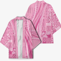 Pasifika Women's Day - Samoa Siapo Malu Tattoo Inspired Kimono Pink LT7 - Polynesian Pride