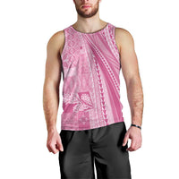 Pasifika Women's Day - Samoa Siapo Malu Tattoo Inspired Men Tank Top Pink LT7 - Polynesian Pride