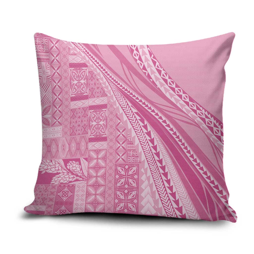 Pasifika Women's Day - Samoa Siapo Malu Tattoo Inspired Pillow Cover Pink LT7 Pink - Polynesian Pride