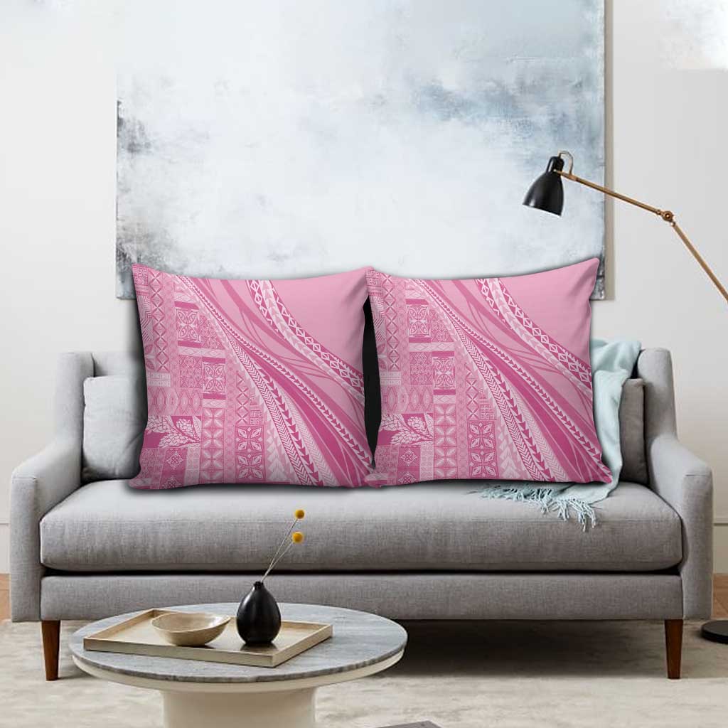 Pasifika Women's Day - Samoa Siapo Malu Tattoo Inspired Pillow Cover Pink LT7 - Polynesian Pride