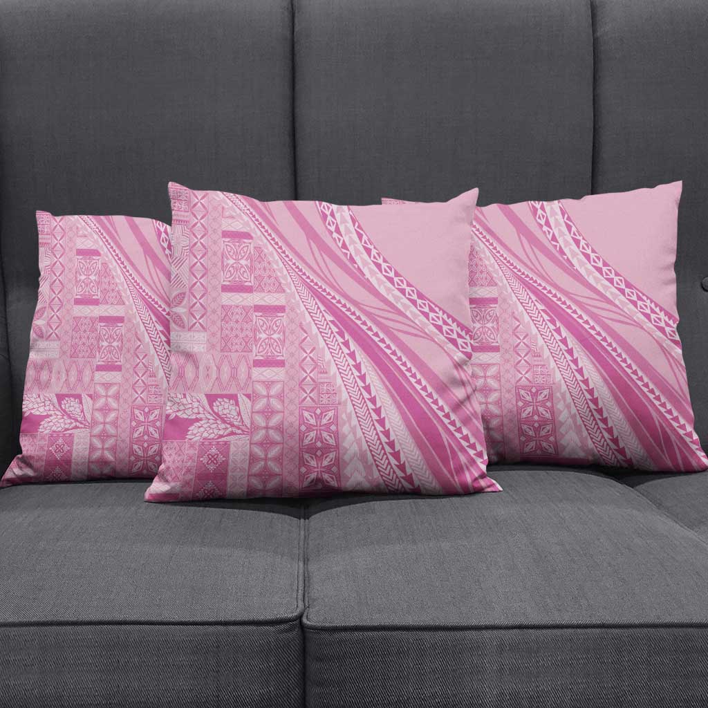 Pasifika Women's Day - Samoa Siapo Malu Tattoo Inspired Pillow Cover Pink LT7 - Polynesian Pride