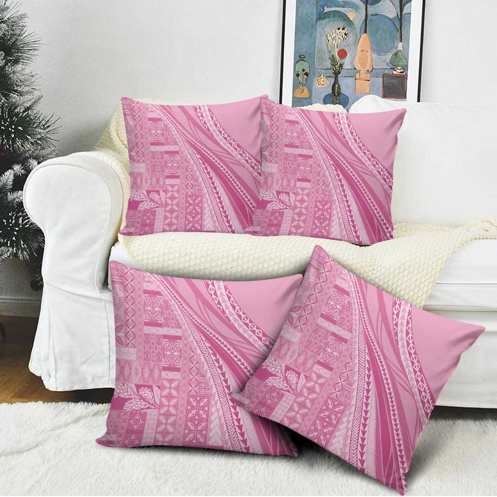 Pasifika Women's Day - Samoa Siapo Malu Tattoo Inspired Pillow Cover Pink LT7 - Polynesian Pride