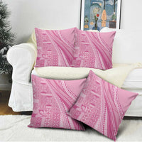 Pasifika Women's Day - Samoa Siapo Malu Tattoo Inspired Pillow Cover Pink LT7 - Polynesian Pride