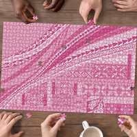 Pasifika Women's Day - Samoa Siapo Malu Tattoo Inspired Puzzle Pink LT7 - Polynesian Pride
