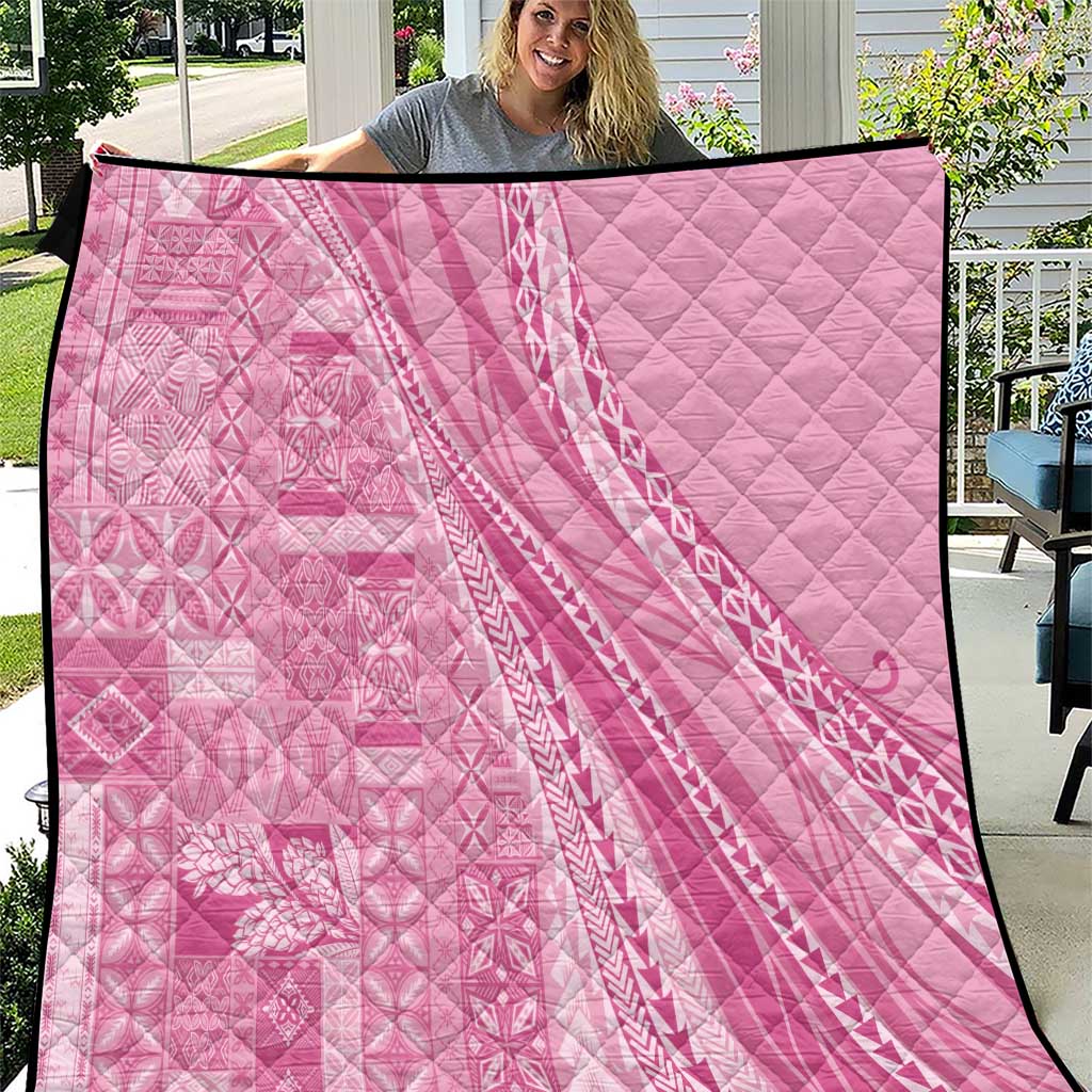 Pasifika Women's Day - Samoa Siapo Malu Tattoo Inspired Quilt Pink LT7 Pink - Polynesian Pride