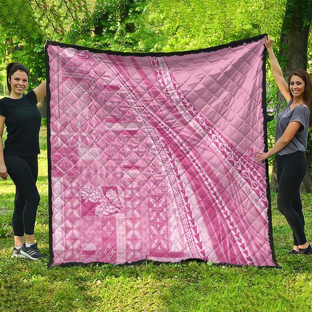 Pasifika Women's Day - Samoa Siapo Malu Tattoo Inspired Quilt Pink LT7 - Polynesian Pride