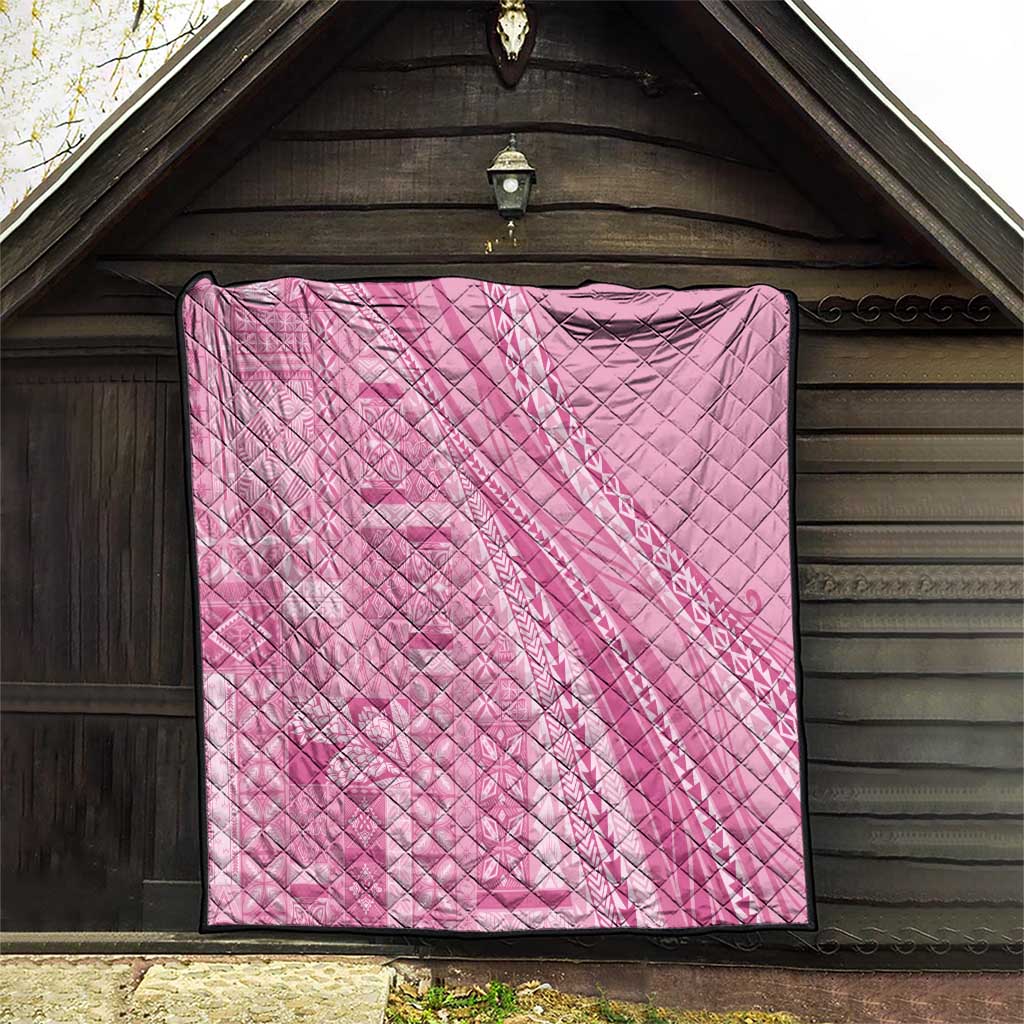 Pasifika Women's Day - Samoa Siapo Malu Tattoo Inspired Quilt Pink LT7 - Polynesian Pride