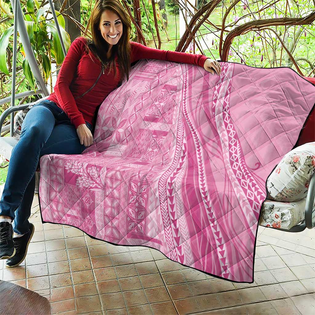Pasifika Women's Day - Samoa Siapo Malu Tattoo Inspired Quilt Pink LT7 - Polynesian Pride
