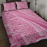 Pasifika Women's Day - Samoa Siapo Malu Tattoo Inspired Quilt Bed Set Pink LT7 Pink - Polynesian Pride