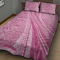 Pasifika Women's Day - Samoa Siapo Malu Tattoo Inspired Quilt Bed Set Pink LT7 - Polynesian Pride
