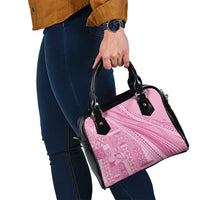 Pasifika Women's Day - Samoa Siapo Malu Tattoo Inspired Shoulder Handbag Pink LT7 - Polynesian Pride