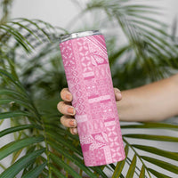 Pasifika Women's Day - Samoa Siapo Malu Tattoo Inspired Skinny Tumbler Pink LT7 - Polynesian Pride