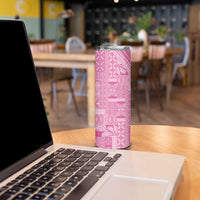 Pasifika Women's Day - Samoa Siapo Malu Tattoo Inspired Skinny Tumbler Pink LT7 - Polynesian Pride