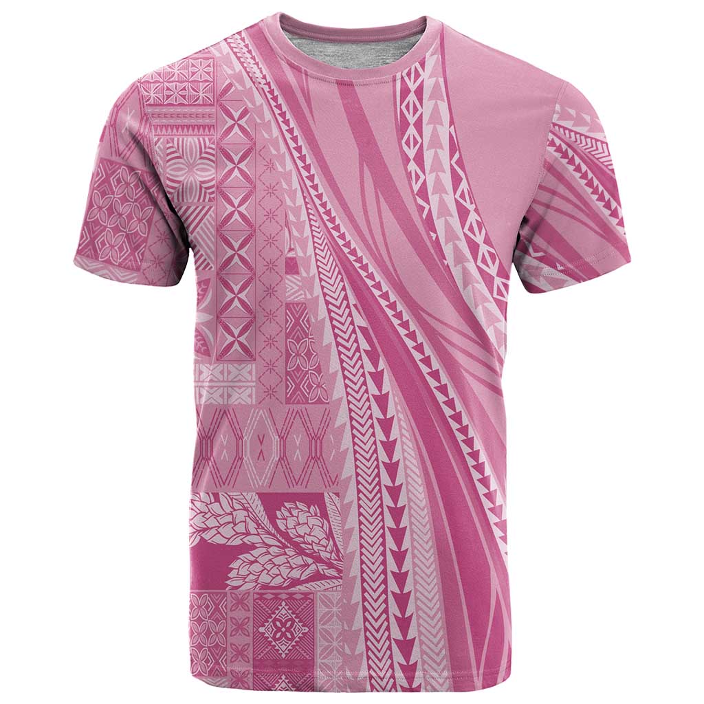 Pasifika Women's Day - Samoa Siapo Malu Tattoo Inspired T Shirt Pink LT7 Pink - Polynesian Pride