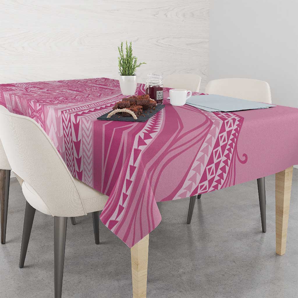 Pasifika Women's Day - Samoa Siapo Malu Tattoo Inspired Tablecloth Pink LT7 - Polynesian Pride