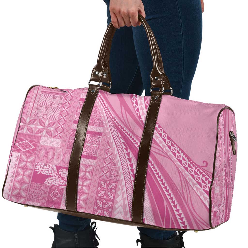 Pasifika Women's Day - Samoa Siapo Malu Tattoo Inspired Travel Bag Pink LT7 - Polynesian Pride