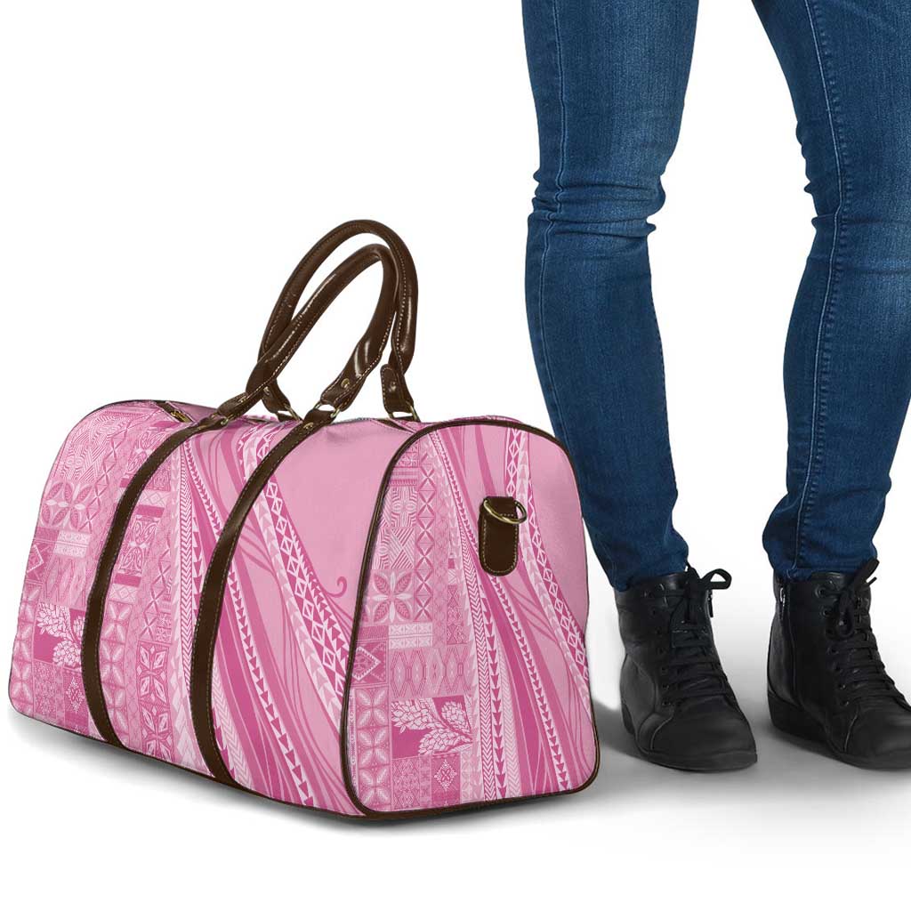 Pasifika Women's Day - Samoa Siapo Malu Tattoo Inspired Travel Bag Pink LT7 - Polynesian Pride