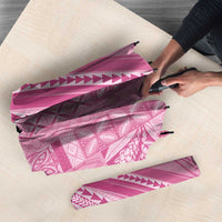 Pasifika Women's Day - Samoa Siapo Malu Tattoo Inspired Umbrella Pink LT7 - Polynesian Pride