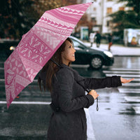 Pasifika Women's Day - Samoa Siapo Malu Tattoo Inspired Umbrella Pink LT7 - Polynesian Pride