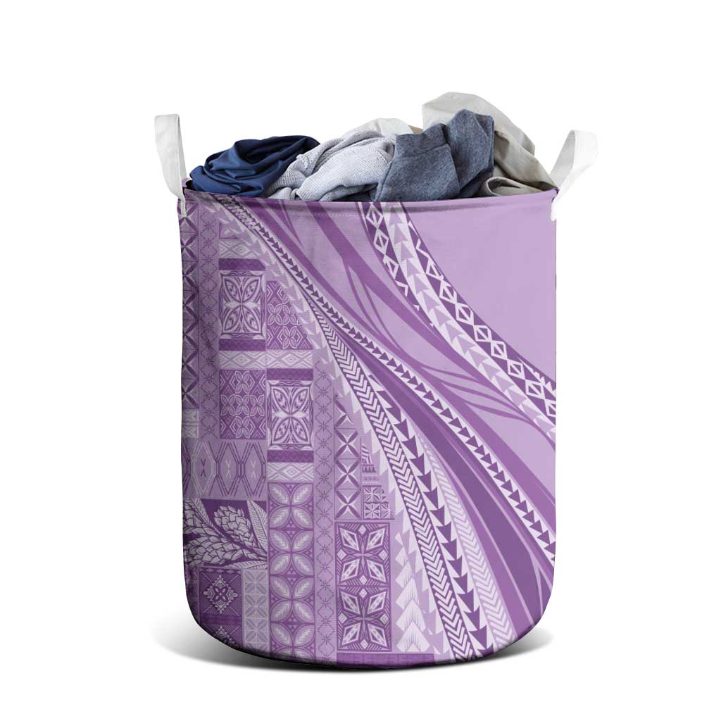Pasifika Women's Day - Samoa Siapo Malu Tattoo Inspired Laundry Basket Lavender LT7 - Polynesian Pride