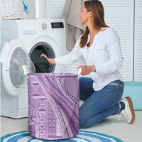 Pasifika Women's Day - Samoa Siapo Malu Tattoo Inspired Laundry Basket Lavender LT7 - Polynesian Pride