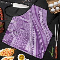 Pasifika Women's Day - Samoa Siapo Malu Tattoo Inspired Apron Lavender LT7 Lavender - Polynesian Pride