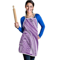Pasifika Women's Day - Samoa Siapo Malu Tattoo Inspired Apron Lavender LT7 - Polynesian Pride