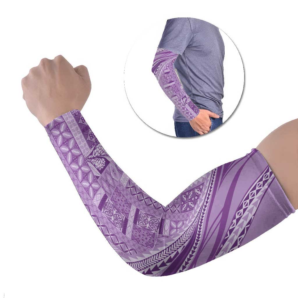 Pasifika Women's Day - Samoa Siapo Malu Tattoo Inspired Arm Sleeves Lavender