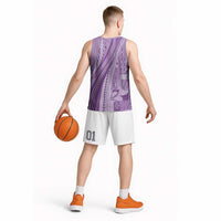 Pasifika Women's Day - Samoa Siapo Malu Tattoo Inspired Basketball Jersey Lavender LT7 - Polynesian Pride